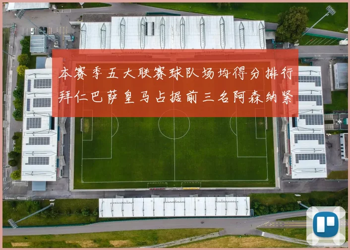 本赛季五大联赛球队场均得分排行拜仁巴萨皇马占据前三名阿森纳紧随其后位列第五